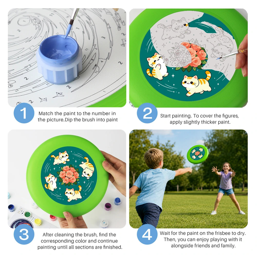 Paint by Numbers - Frisbee | Kittens and Flowers