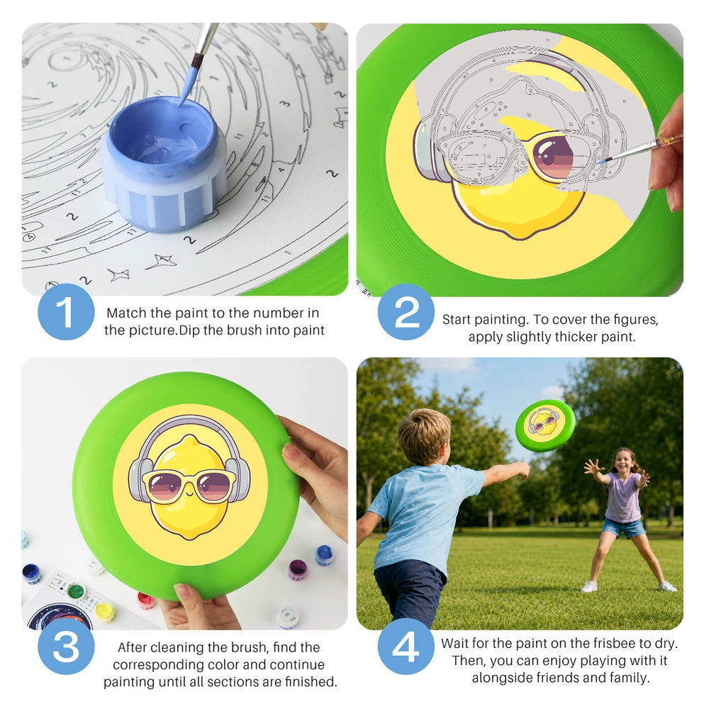 Paint by Numbers - Frisbee | Lemon with Headphones