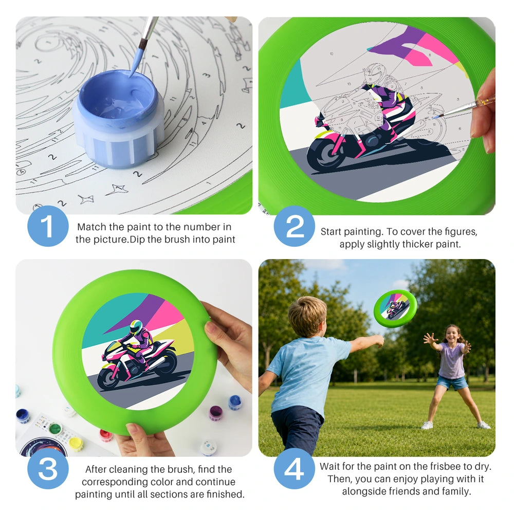 
Paint by Numbers - Frisbee | Motorbike Racer