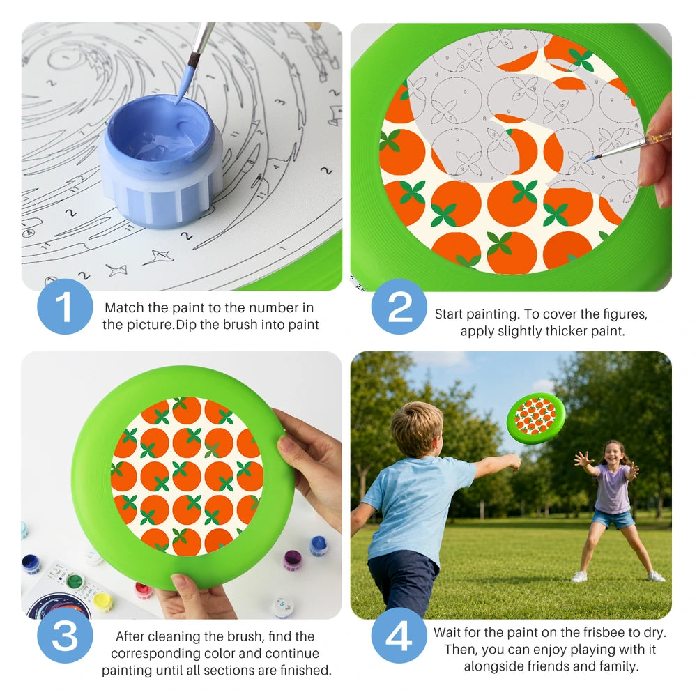 Paint by Numbers - Frisbee | Orange Grove Pattern