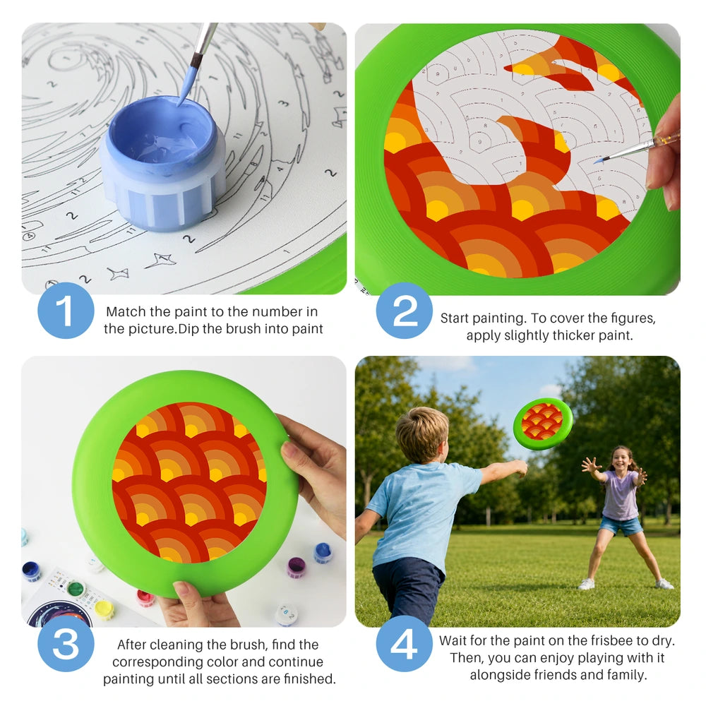 Paint by Numbers - Frisbee | Orange Scale Pattern