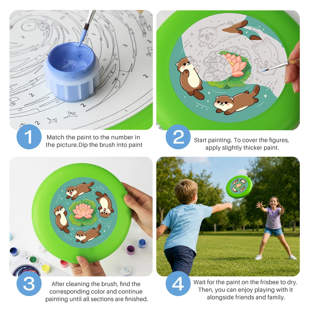 
Paint by Numbers - Frisbee | Otters and Water Lily