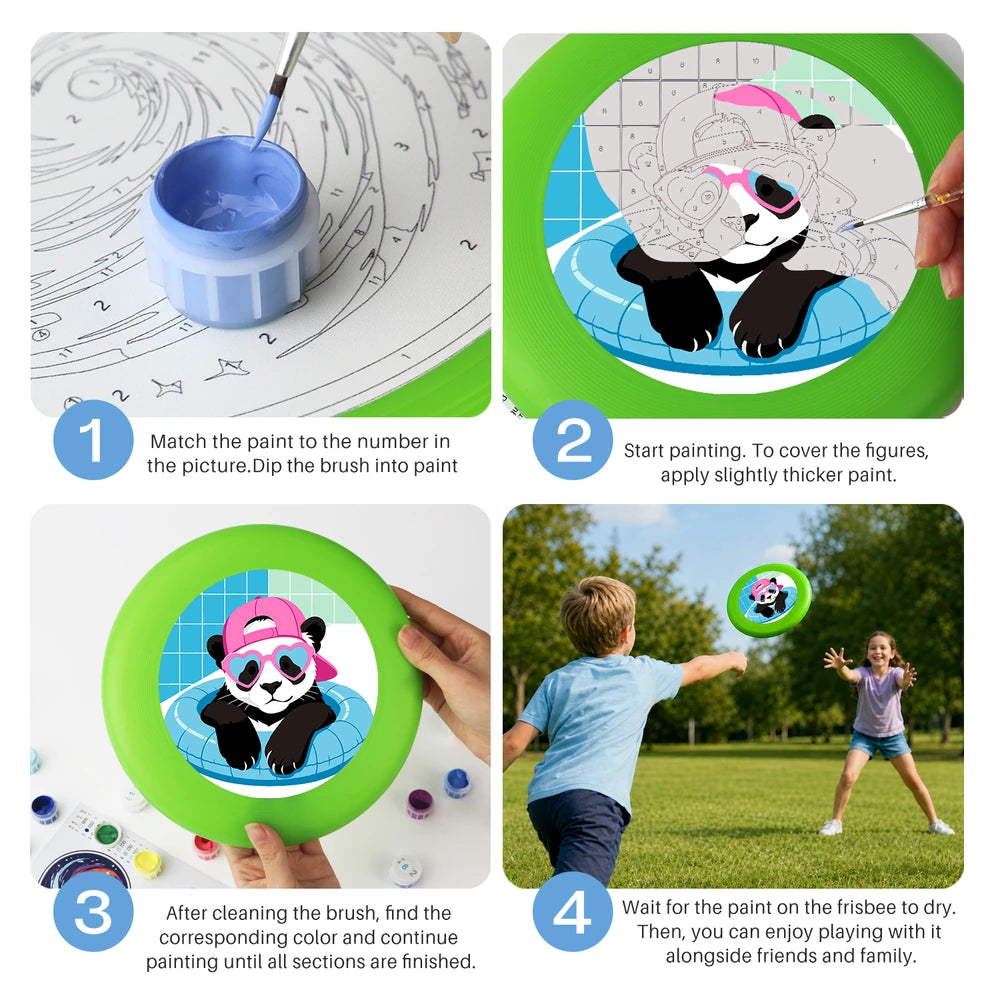 
Paint by Numbers - Frisbee | Panda in a Pool Ring