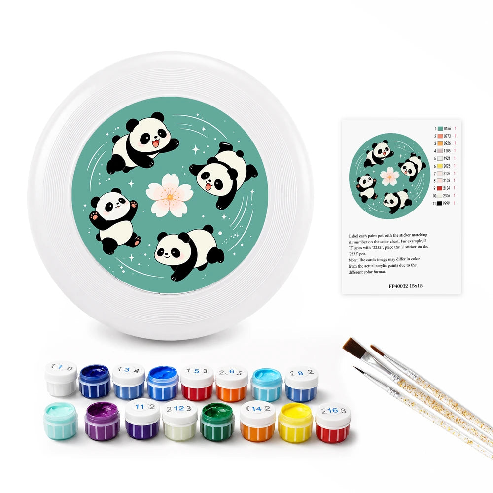 
Paint by Numbers - Frisbee | Pandas and Blossom