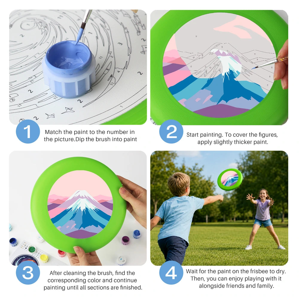 
Paint by Numbers - Frisbee | Pastel Mount Fuji