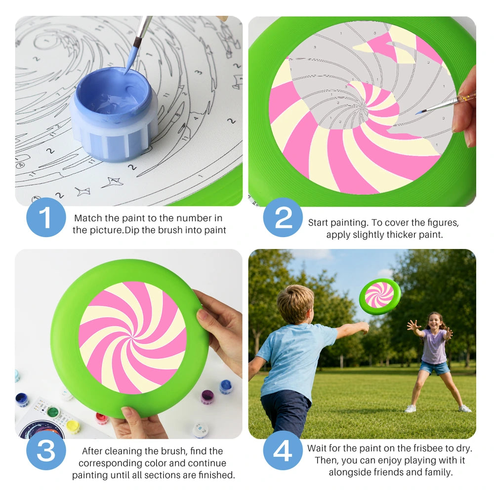 
Paint by Numbers - Frisbee | Pink Candy Swirl