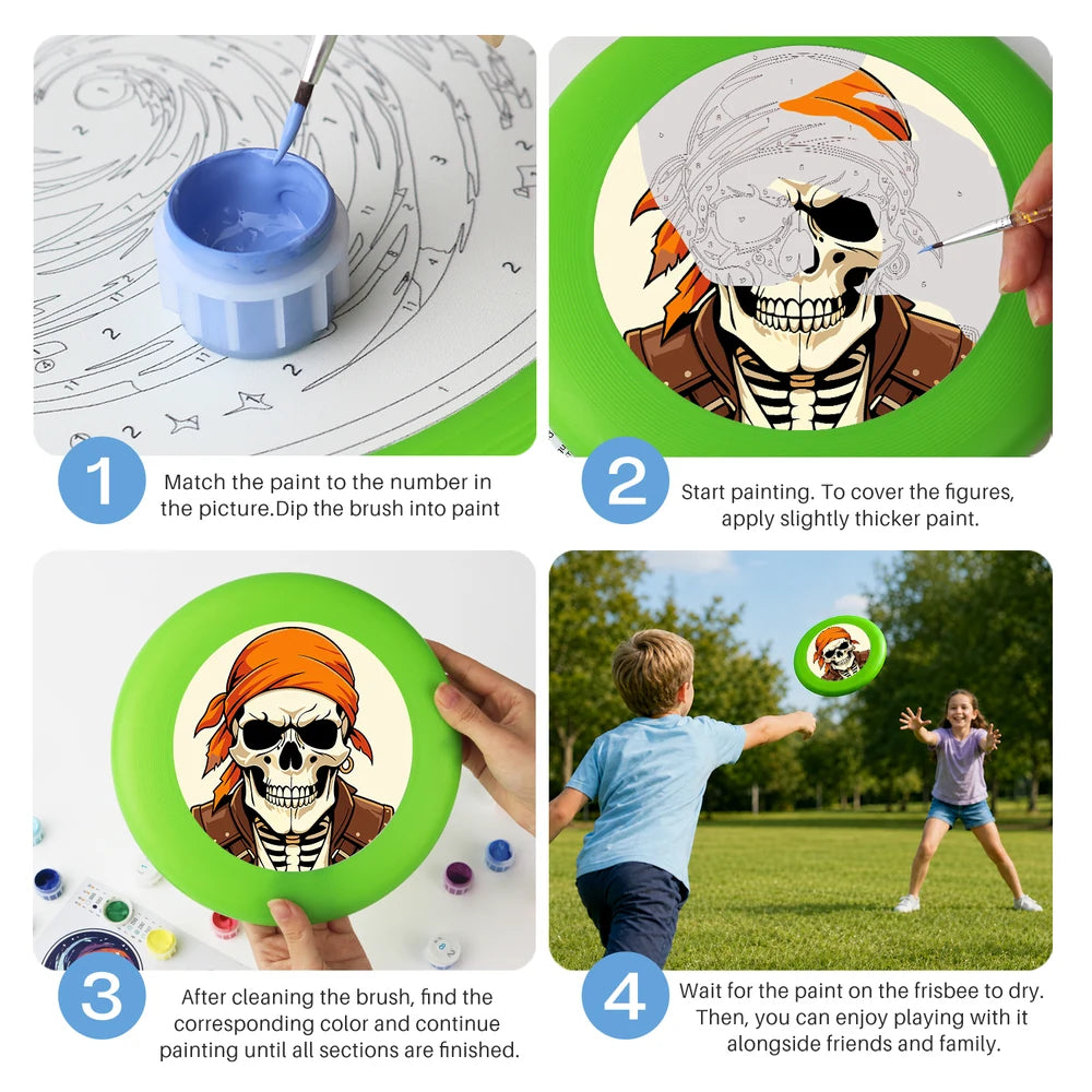 
Paint by Numbers - Frisbee | Pirate Skeleton