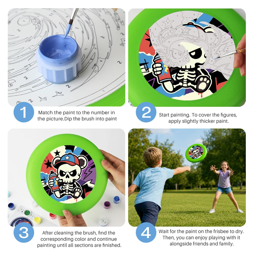 Paint by Numbers - Frisbee | Skater Skeleton