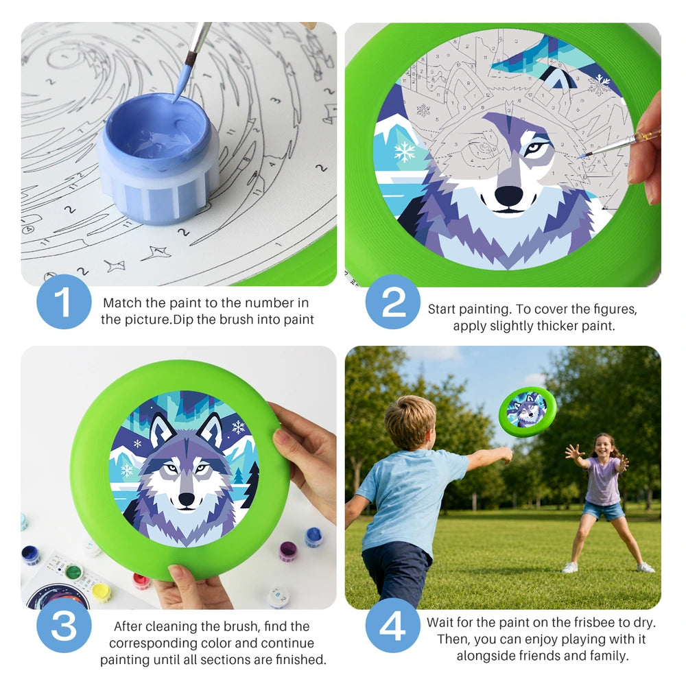 
Paint by Numbers - Frisbee | Snow Wolf