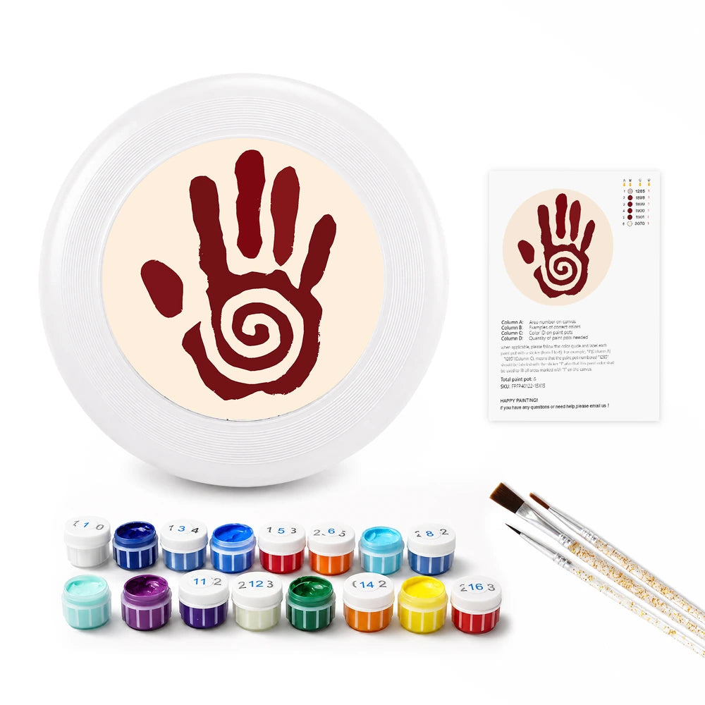 
Paint by Numbers - Frisbee | Spiral Hand Symbol