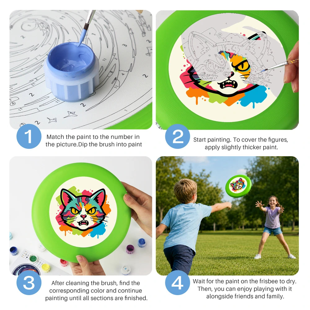 Paint by Numbers - Frisbee | Splash Art Cat