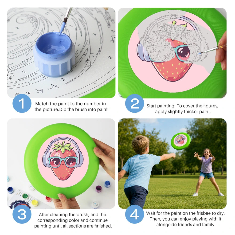
Paint by Numbers - Frisbee | Strawberry with Headphones