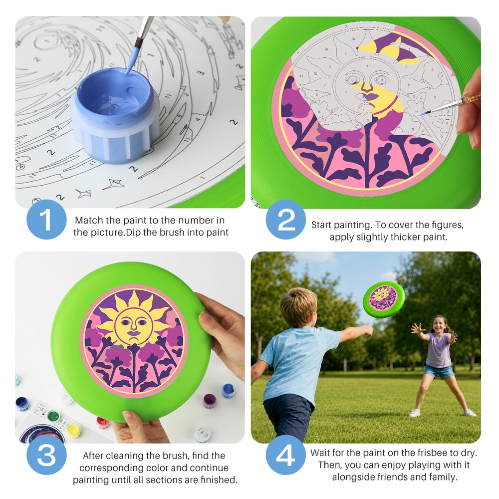 
Paint by Numbers - Frisbee | Sun Face and Thistles