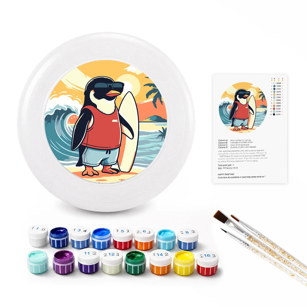 
Paint by Numbers - Frisbee | Surfing Penguin