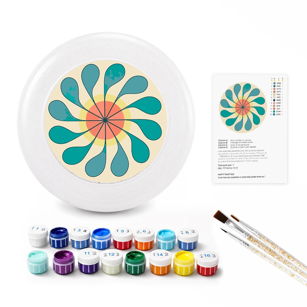 
Paint by Numbers - Frisbee | Teal Rosette