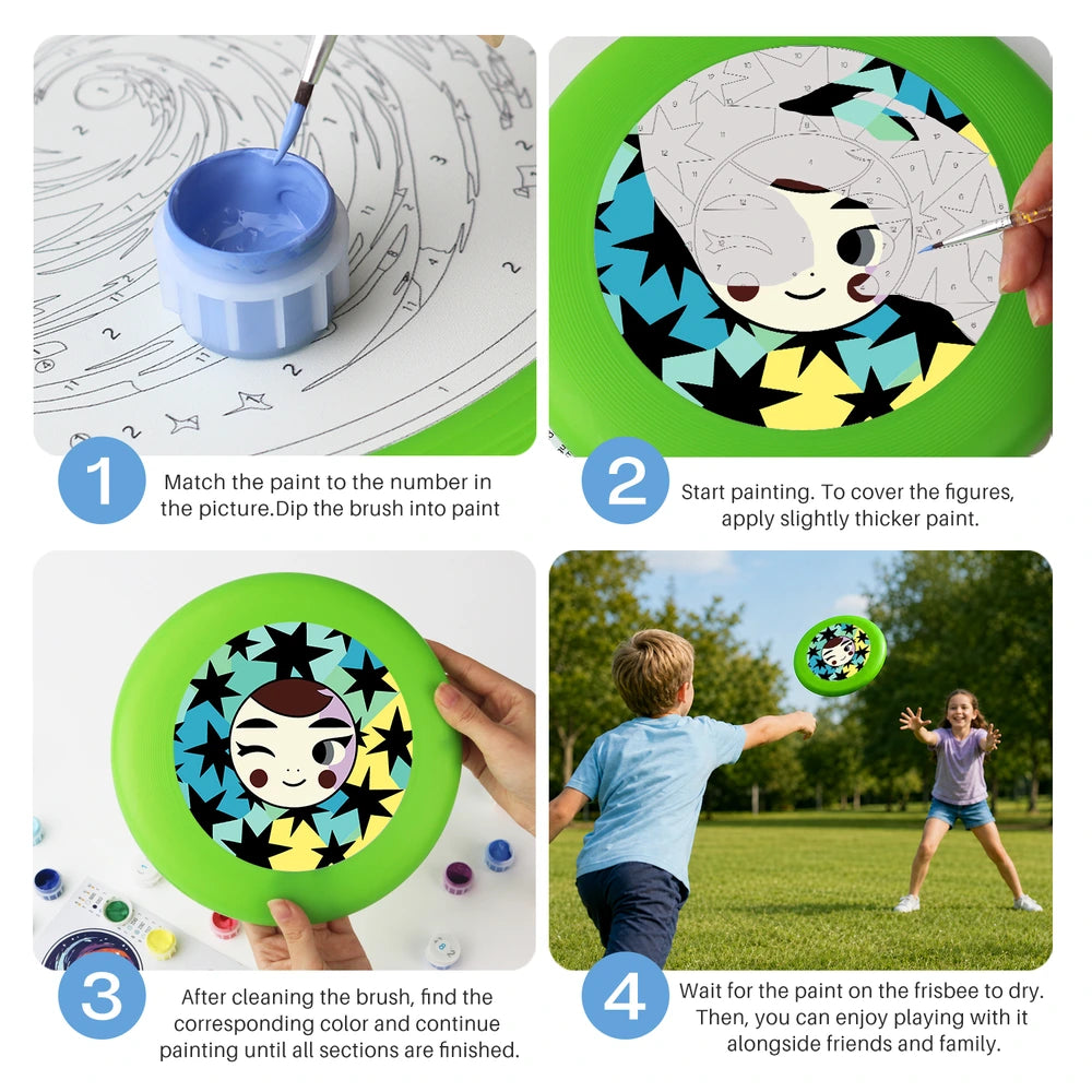 Paint by Numbers - Frisbee | Winking Girl with Stars