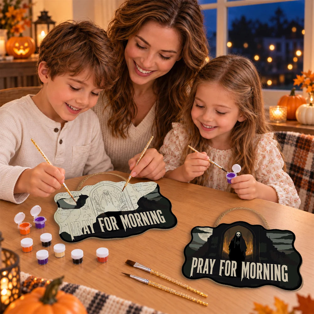 Paint by Numbers - Wooden Door Hanger | Pray for Morning