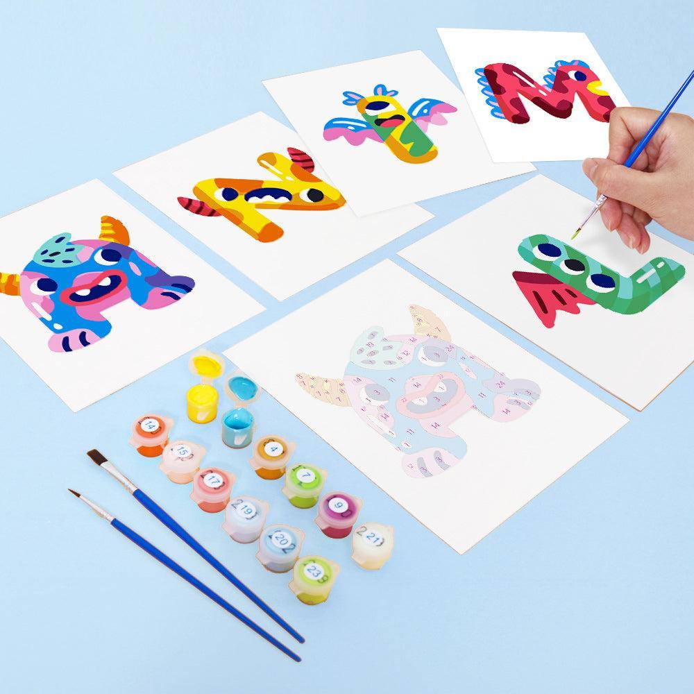 
Paint by Numbers – Alphabet Painting Kit | A to Z Cute Monster Letters