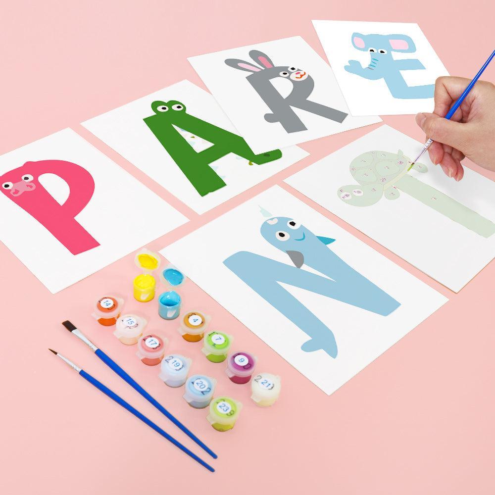 Paint by Numbers – Alphabet Painting Kit | A to Z Animal Friends