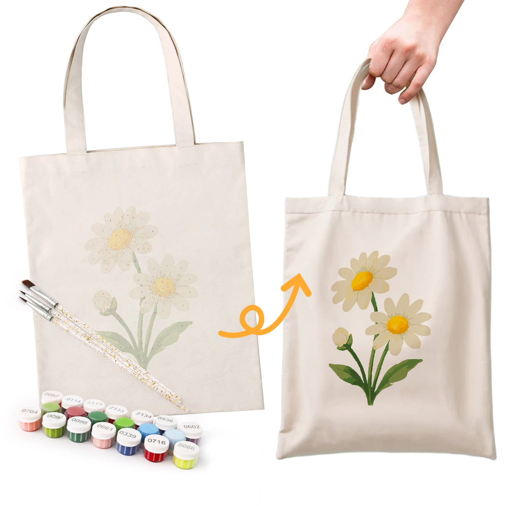 Paint by Numbers – DIY Totebag | Daisy Delight
