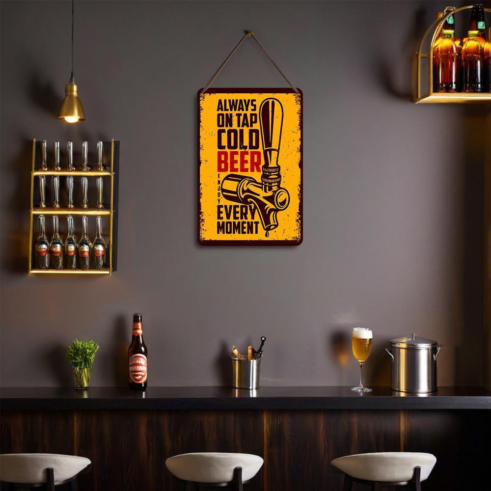 
Paint by Numbers – Vintage Metal Bar Art | Cold Beer On Tap
