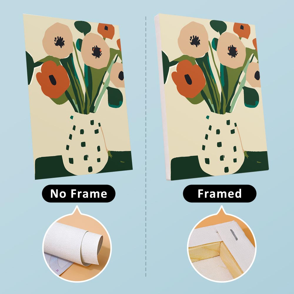 Paint by Numbers – 6 Mini Paintings | Modern Floral Pop Art Set