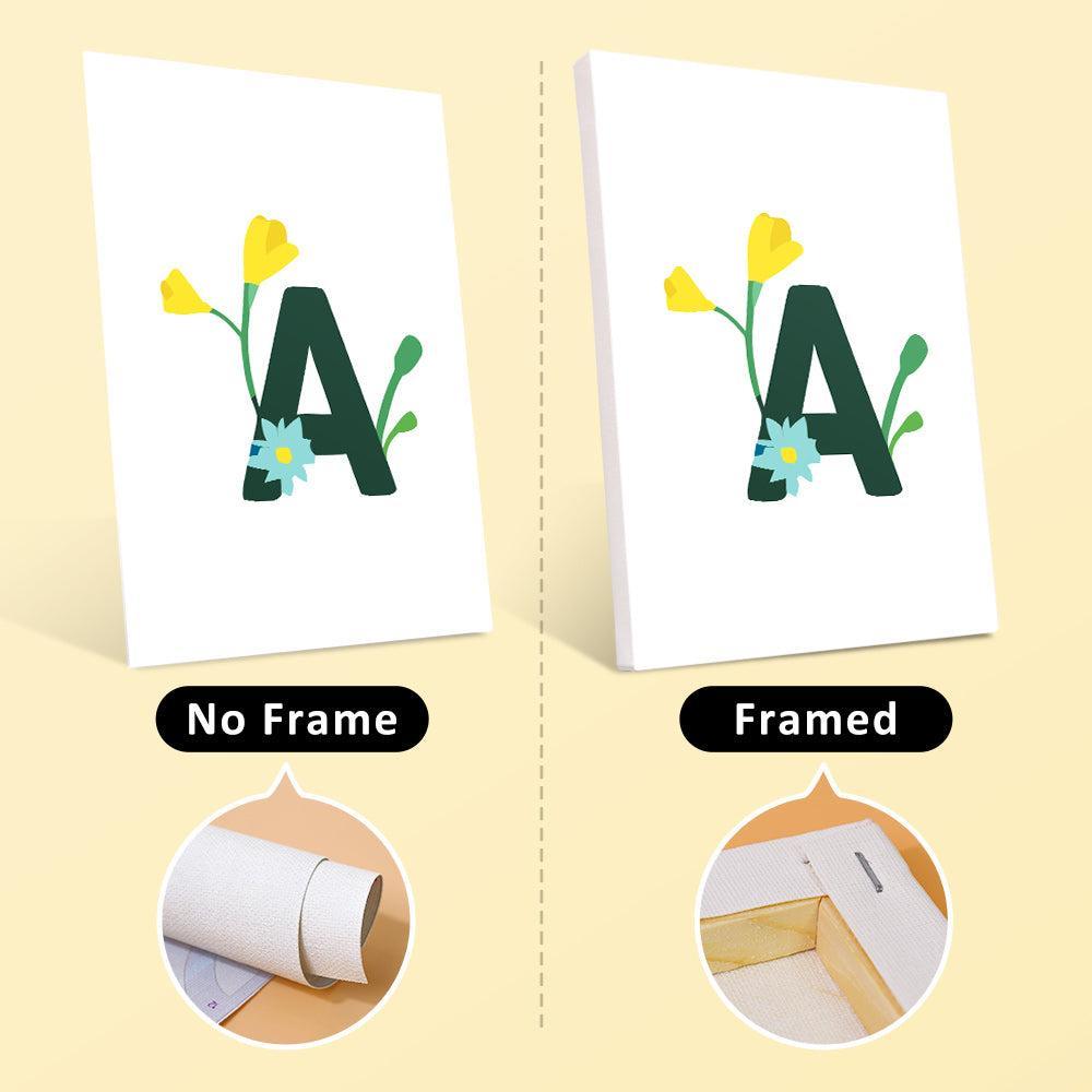 Paint by Numbers – Alphabet Painting Kit | A to Z Floral Letters