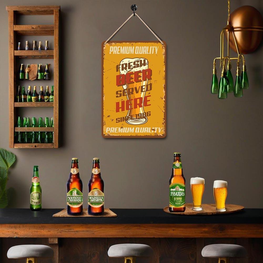 Paint by Numbers – Vintage Metal Bar Art | Fresh Beer Served Here
