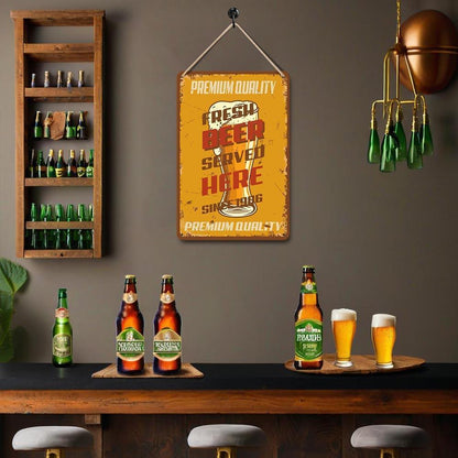 Paint by Numbers – Vintage Metal Bar Art | Fresh Beer Served Here