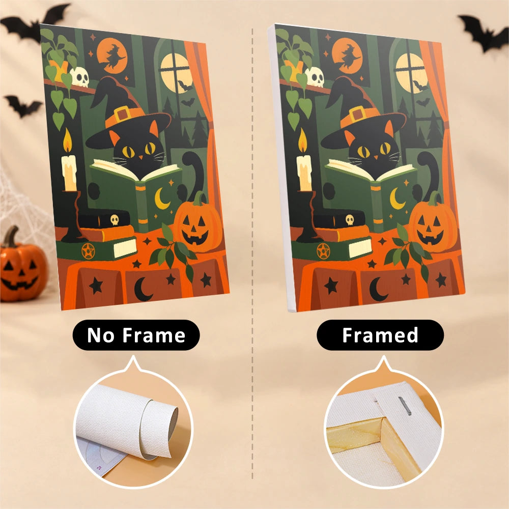 
Paint by Numbers – 6 Mini Paintings | Black Cats with Spell Books Set