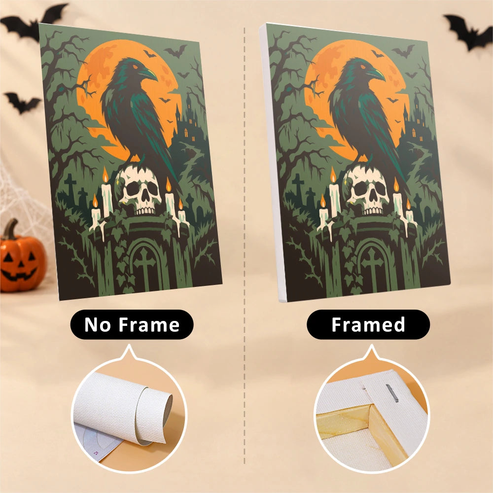 Paint by Numbers – 6 Mini Paintings | Dark Gothic Horror Set