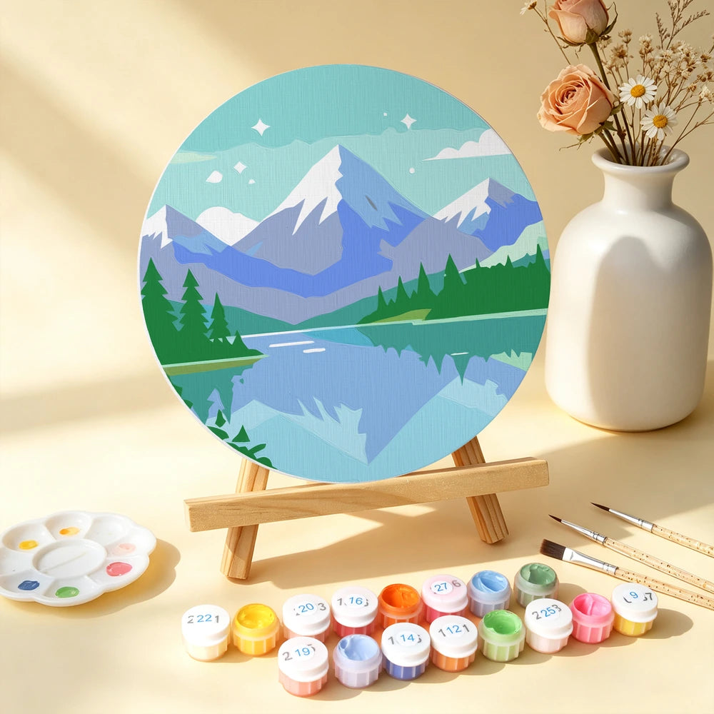 Paint by Numbers – 6 Mini Paintings | Dream Destination Rounds (Round)
