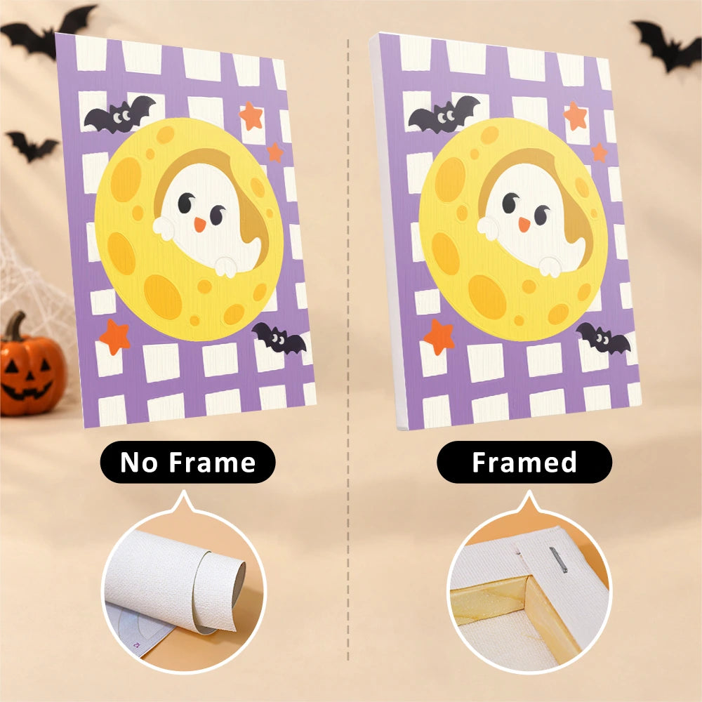 
Paint by Numbers – 6 Mini Paintings | Gingham Halloween Characters Set