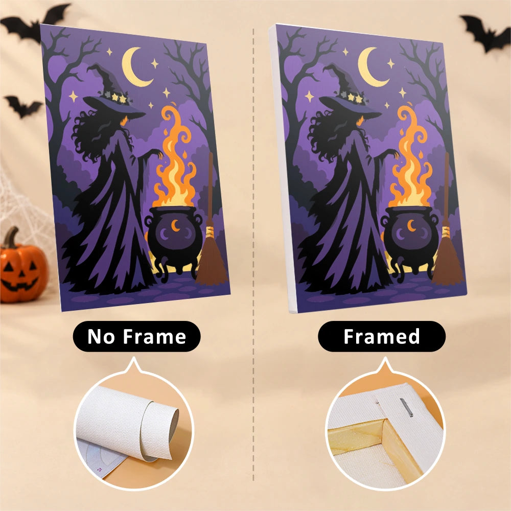 Paint by Numbers – 6 Mini Paintings | Gothic Graveyard Night Set