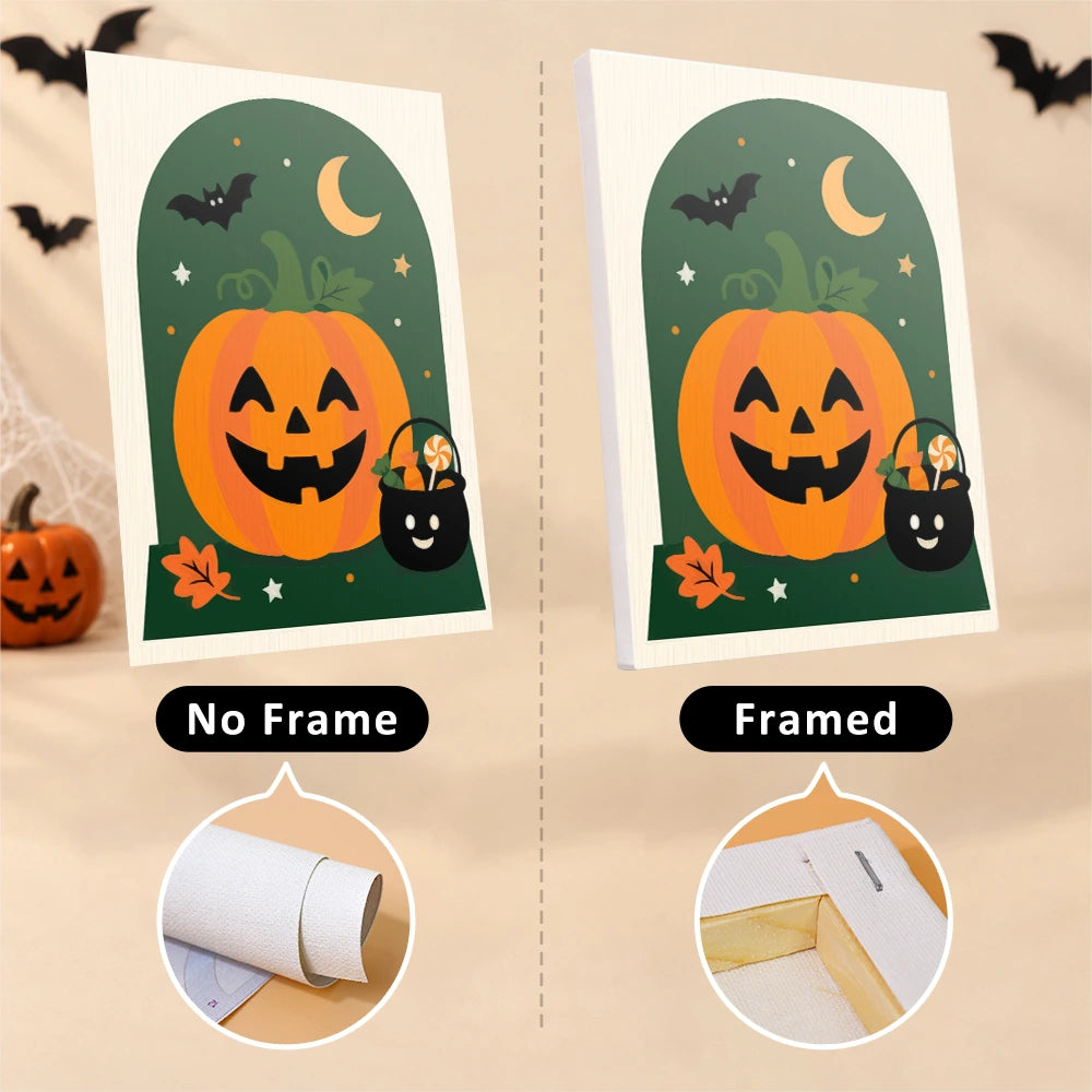 Paint by Numbers – 6 Mini Paintings | Green Arch Halloween Scenes Set