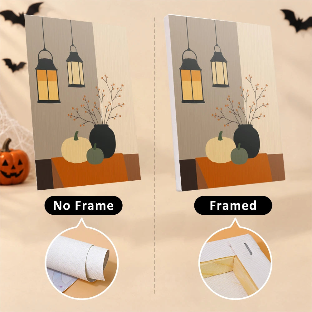
Paint by Numbers – 6 Mini Paintings | Minimalist Halloween Interiors Set