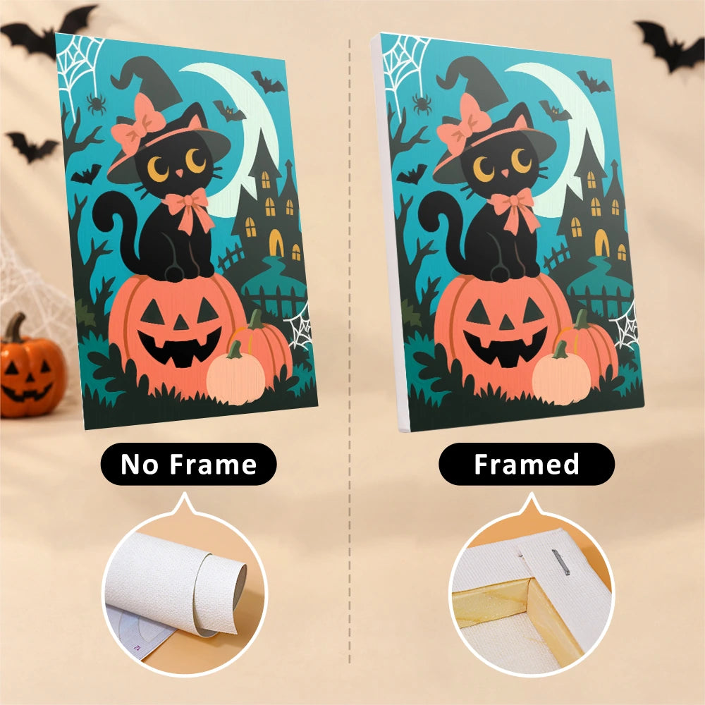 Paint by Numbers – 6 Mini Paintings | Neon Graveyard Characters Set
