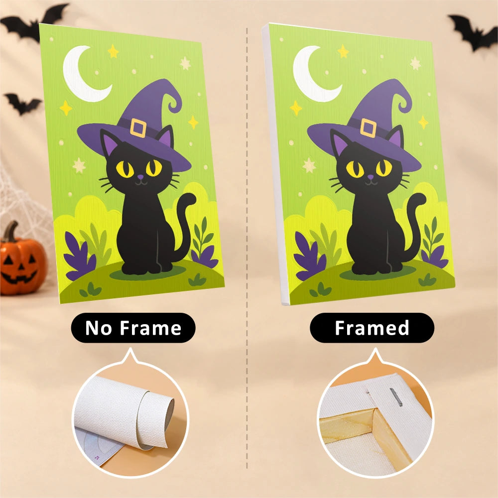 Paint by Numbers – 6 Mini Paintings | Owl, Cat and Dancing Skeleton Set
