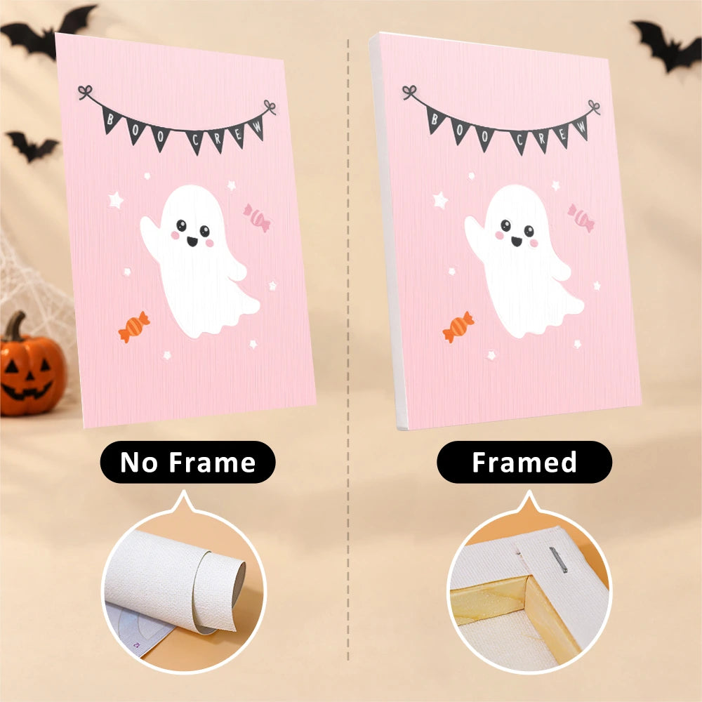 
Paint by Numbers – 6 Mini Paintings | Pink Trick or Treat Ghosts Set