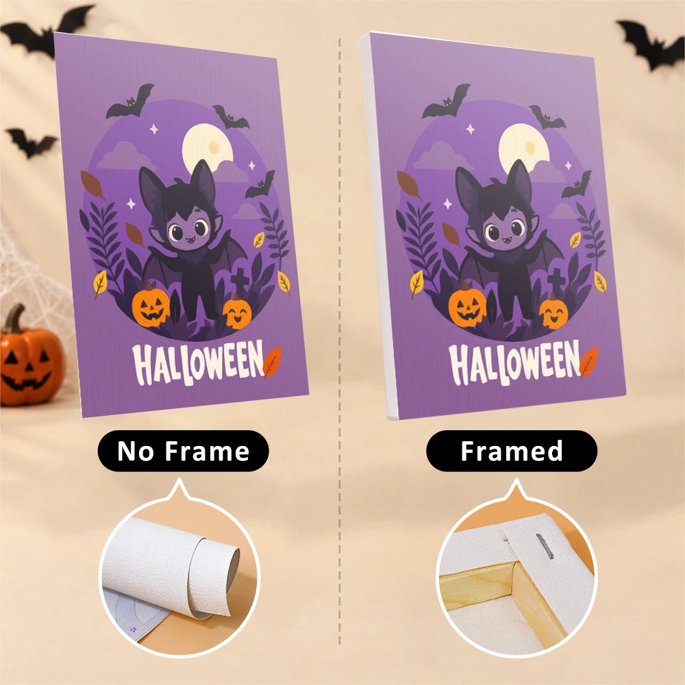 Paint by Numbers – 6 Mini Paintings | Purple Halloween Lettering Set