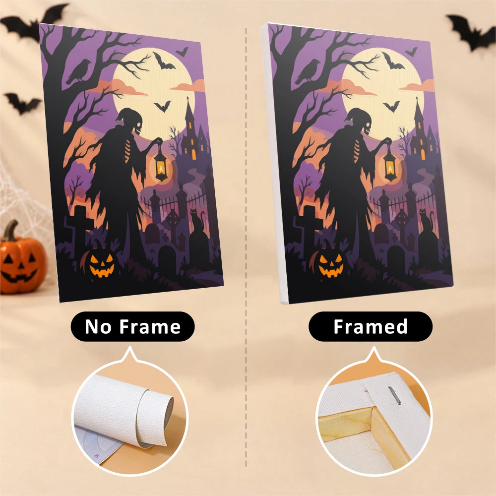 Paint by Numbers – 6 Mini Paintings | Silhouettes Under the Full Moon Set