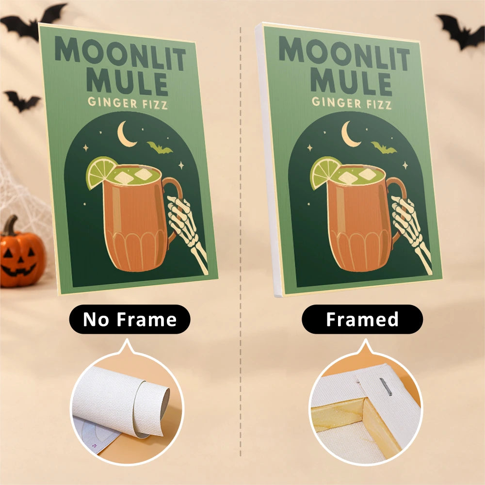 Paint by Numbers – 6 Mini Paintings | Spooky Cocktail Posters Set