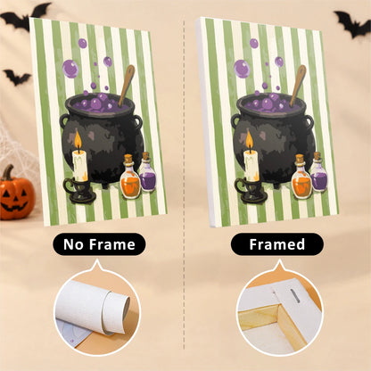 Paint by Numbers – 6 Mini Paintings | Striped Witchy Halloween Set
