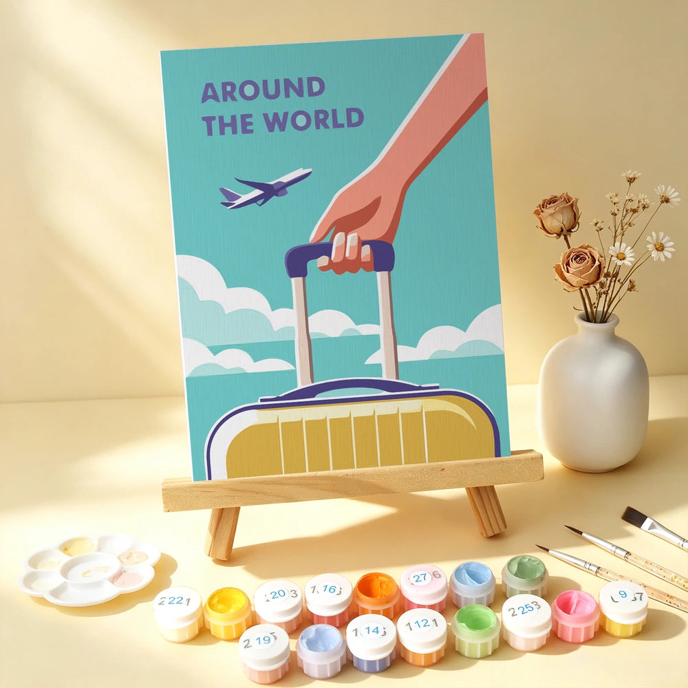 
Paint by Numbers – 6 Mini Paintings | Summer Time Travel Posters