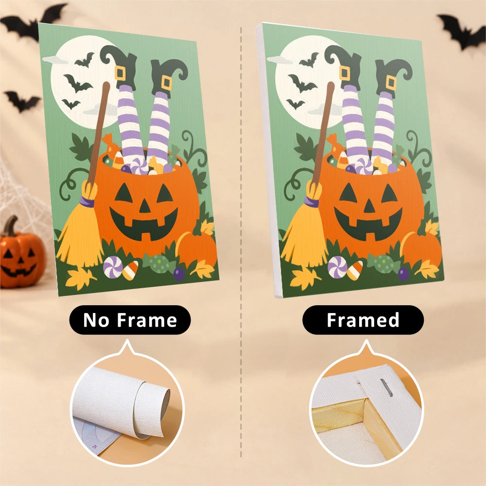 
Paint by Numbers – 6 Mini Paintings | Witch Hats and Mischief Set