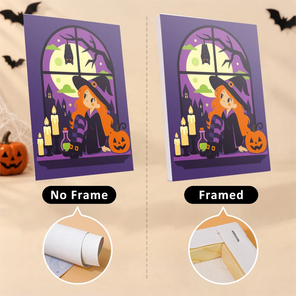 Paint by Numbers – 6 Mini Paintings | Witches at the Window Set