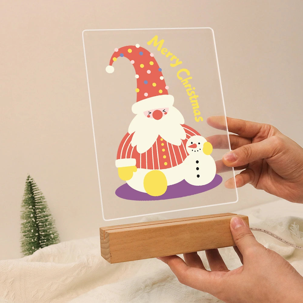 Paint by Numbers - Christmas Light | Cozy Gnome with Tiny Snowman