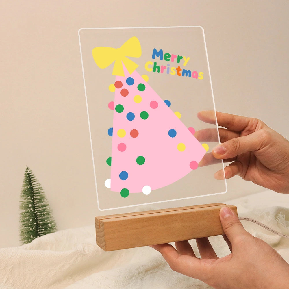 Paint by Numbers - Christmas Light | Pink Party Hat Tree