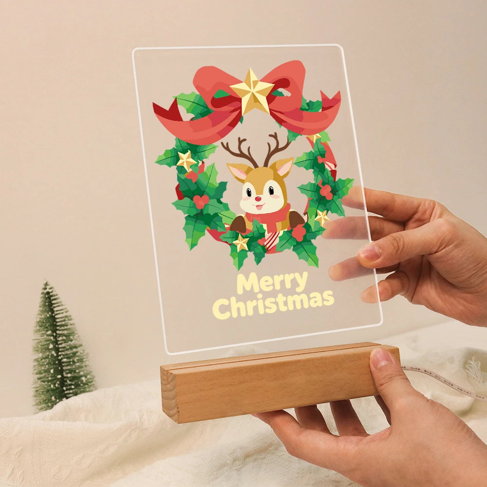
Paint by Numbers - Christmas Light | Reindeer Christmas Wreath