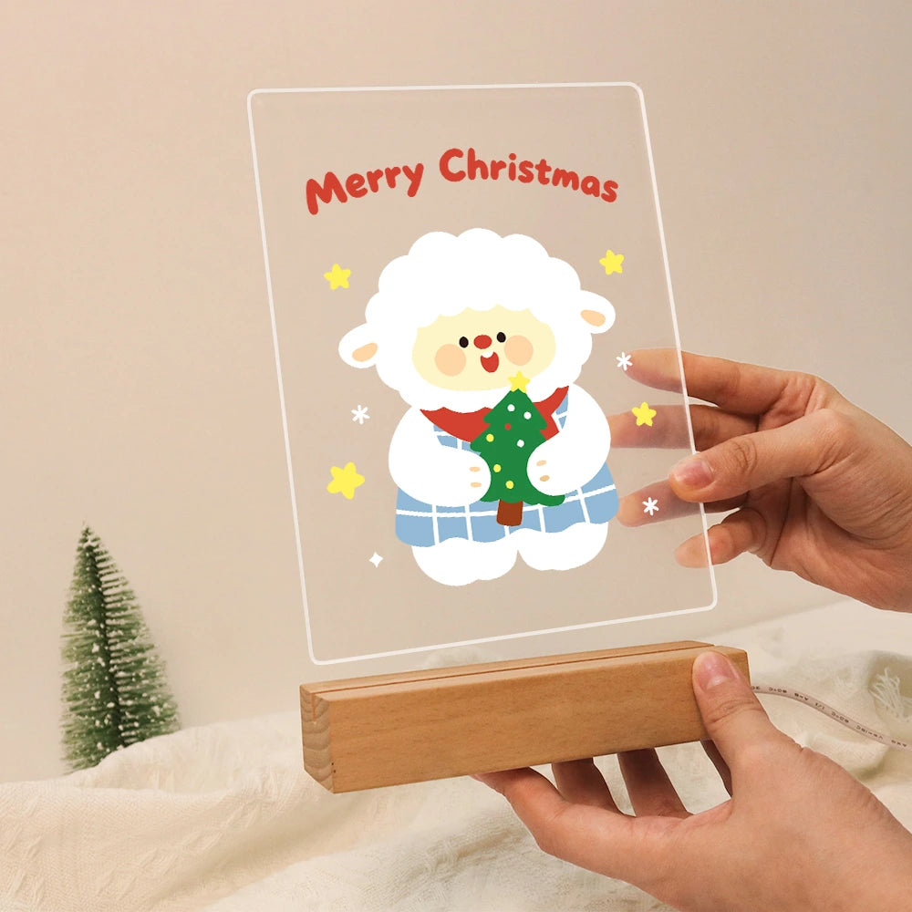 
Paint by Numbers - Christmas Light | Sheep Holding a Christmas Tree